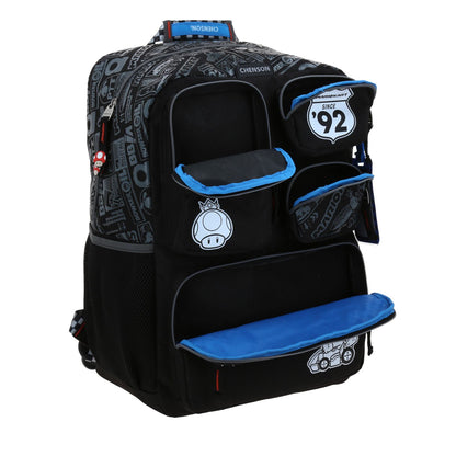 MOCHILA CHENSON EXTRA GDE. MARIO B. RACER NEGRO XXV