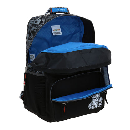 MOCHILA CHENSON EXTRA GDE. MARIO B. RACER NEGRO XXV