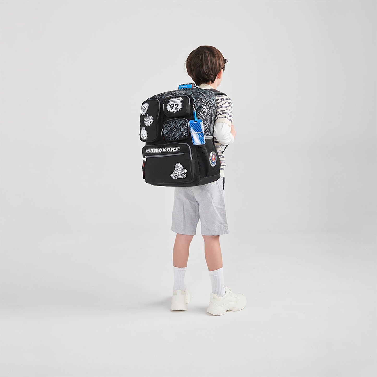 MOCHILA CHENSON EXTRA GDE. MARIO B. RACER NEGRO XXV