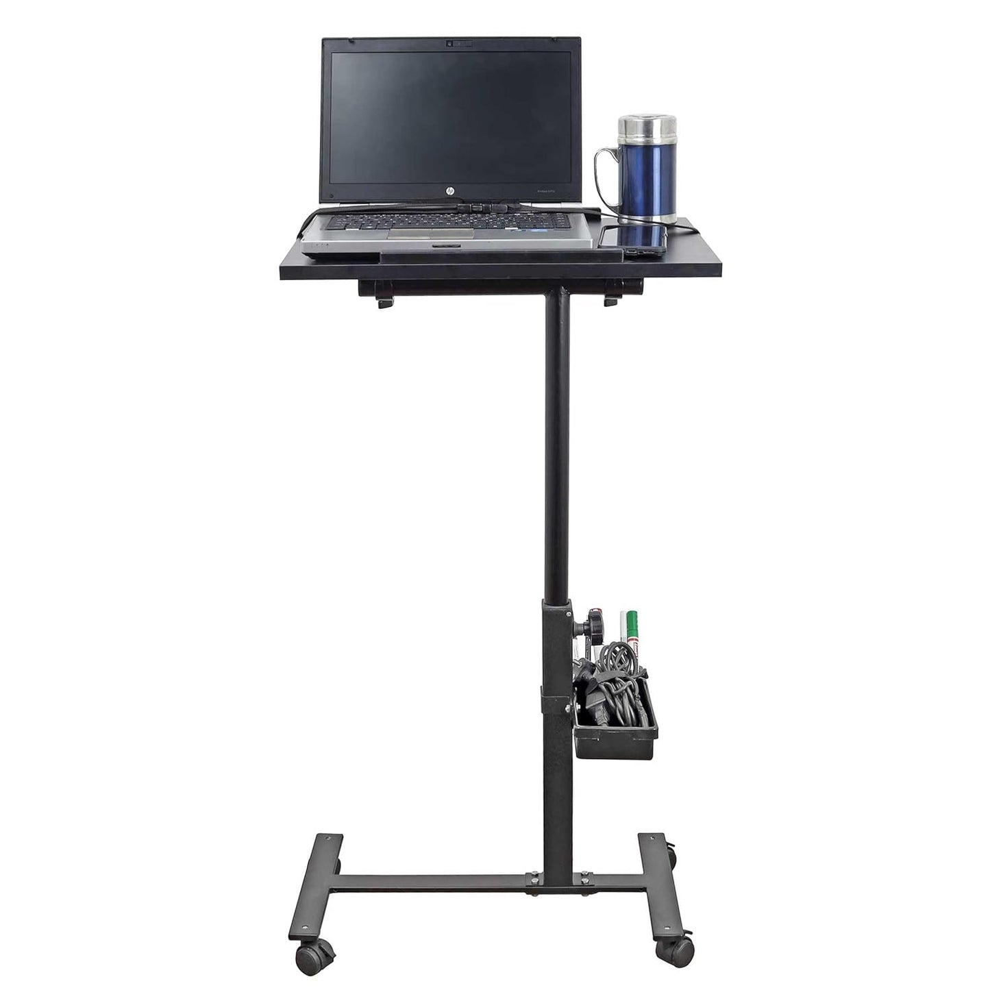 MESA P/LAPTOP AJUSTABLE (20"x14") TOPE DE MADERA BASE DE METAL