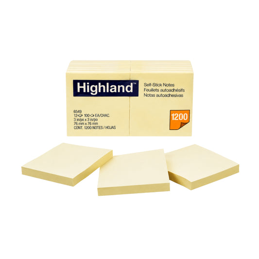 NOTAS ADHESIVAS HIGHLAND (3 X 3) 12/1