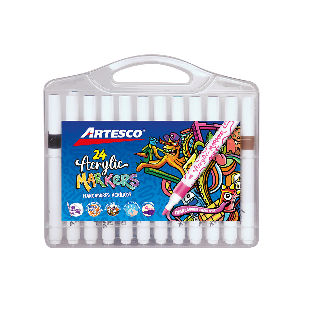 JUEGO DE MARCADORES ACRILICOS 24/1
