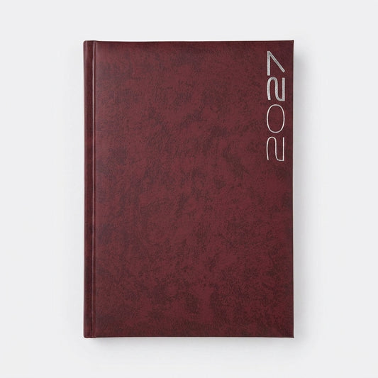 AGENDA DIARIA 2027 (15 X 21) SIDNEY MARMORA ROJO VINO