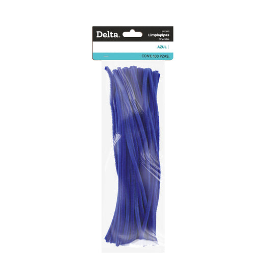 LIMPIAPIPA GRUESOS COLOR AZUL OSC.  12" 100pzs  BL