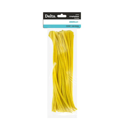 LIMPIAPIPA GRUESOS COLOR AMARILLO 12" 100pzs  BL
