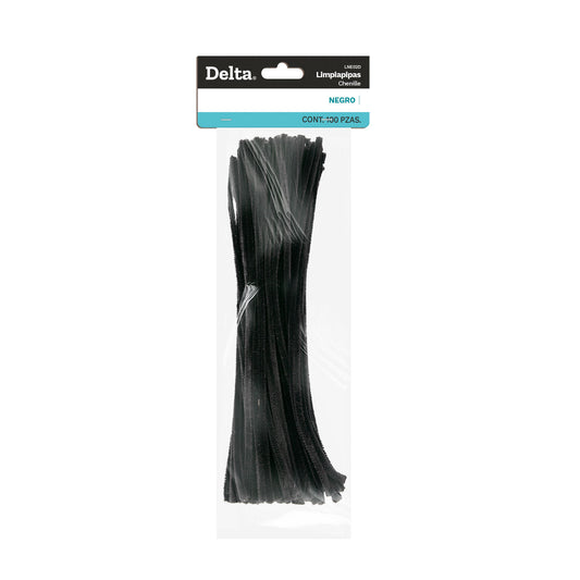 LIMPIAPIPA GRUESOS COLOR NEGRO 12" 100pzs  BL