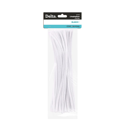 LIMPIAPIPA GRUESOS COLOR BLANCO  12" 100pzs  BL