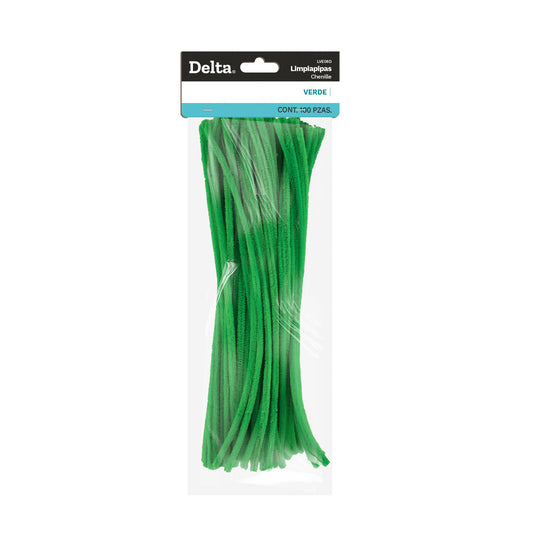 LIMPIAPIPA GRUESOS COLOR VERDE 12" 100pzs  BL
