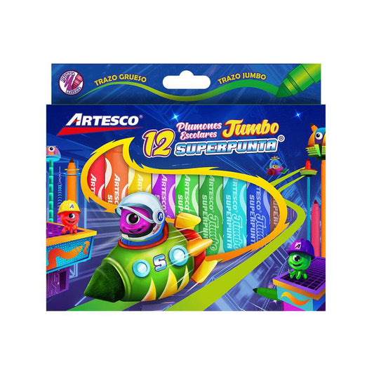 JUEGO MARCADOR JUMBO SUPERPUNTA 12/1 blister