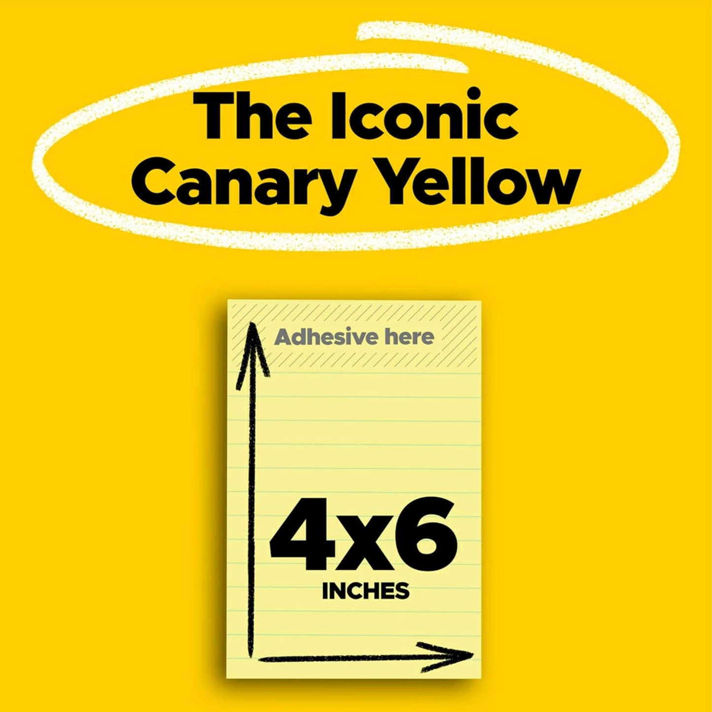 POST-IT (4 X 6) SUPER STICKY C/LINEAS AMARILLO 5/1