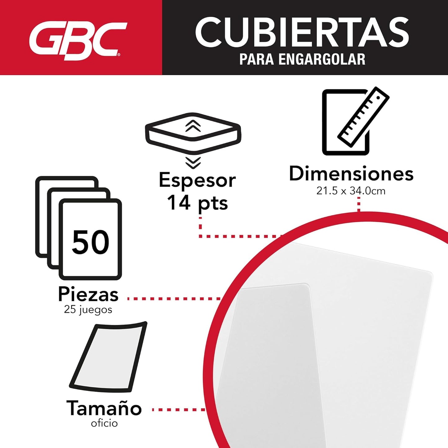 CUBIERTAS PLASTICAS LISA 25 PAR LEGAL CLEAR GBPLAK