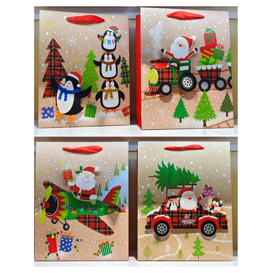 FUNDAS P/REGALO XMAS PLANE (17.5X23X8) NAVIDEÌÔA