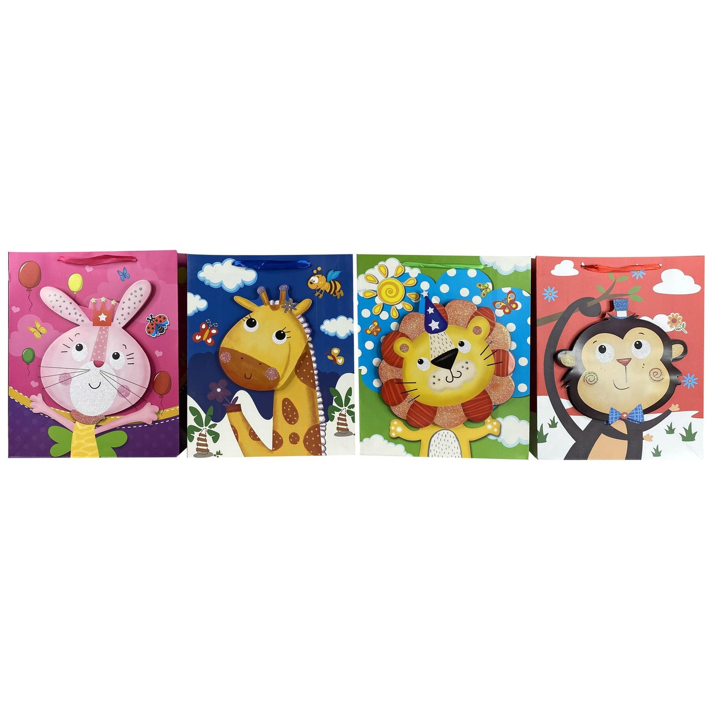 FUNDAS P/REGALO EN 3D GLITTER ANIMALES PEQUEÌÔA