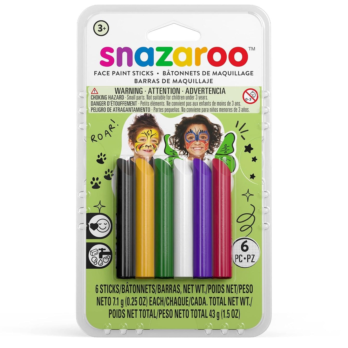JUEGO DE PINTURA P/CARA EN BARRA 6/1 BL SNAZAROO UNSISEX