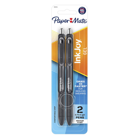 BOLIGRAFO INKJOY GEL 0.7MM 2/1 NEGRO BL