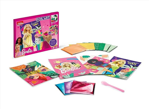 JUEGOS CREATIVOS, ARTES LAMINAS METALIZADAS BARBIE