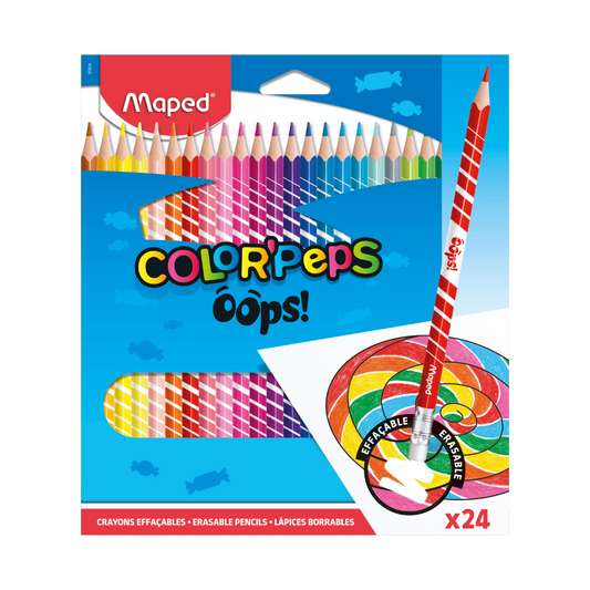 JUEGO LAPICES COLORES BORRABLES 24/1