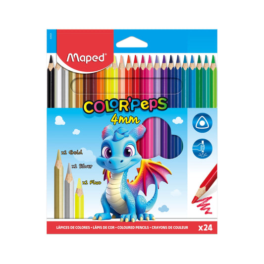 JUEGO DE LAPICES DE COLOR "PEPS 4MM 24/1