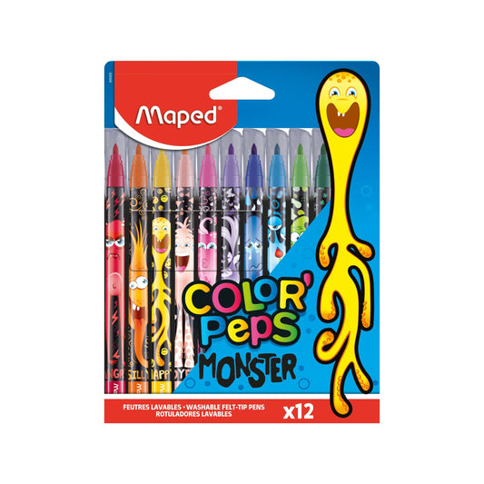 JUEGO FELPAS DE COLORES COLORPEPS MONSTER 12/1