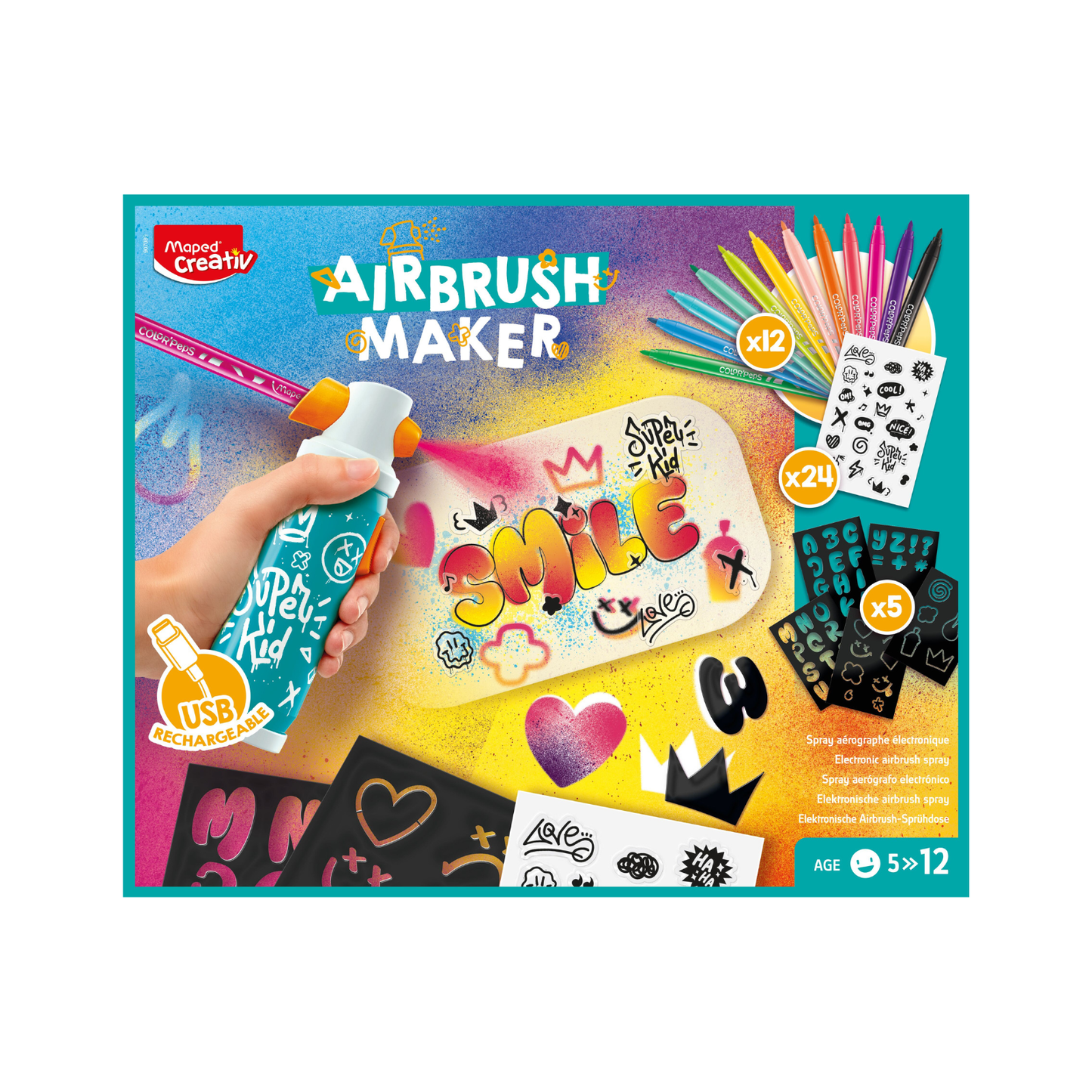 JUEGOS CREATIVOS, CAJITA AIRBRUSH MAKER
