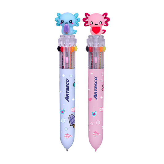 BOLIGRAFOS MULTIPUNTAS AXOLOVE 10 COLORES (Display)