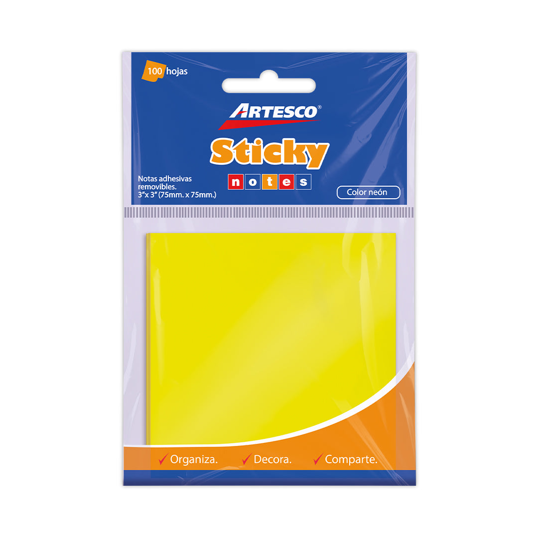 NOTA ADHESIVA NEON 654 (3 X 3) 100H SURT