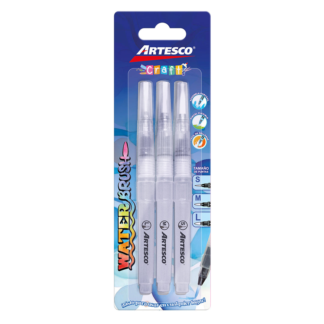 JUEGO DE PINCELES DE AGUA 3/1  (S/M/L) BLISTER
