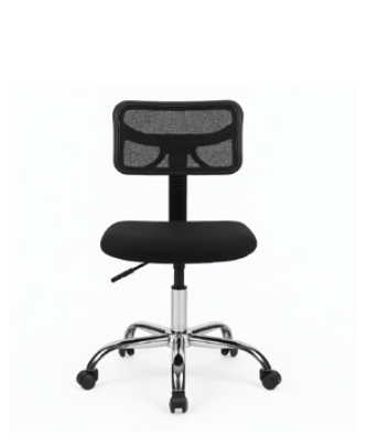 SILLA P/ESCRITORIO SECRETARIAL S/B CALA NEGRA C/MALLA NEGRA