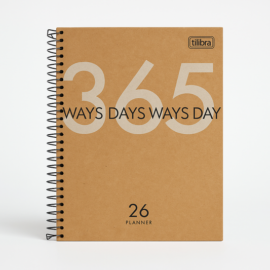 AGENDA DIARIA EN ESPIRAL 2026 PLANNER KRAFTWOR M7