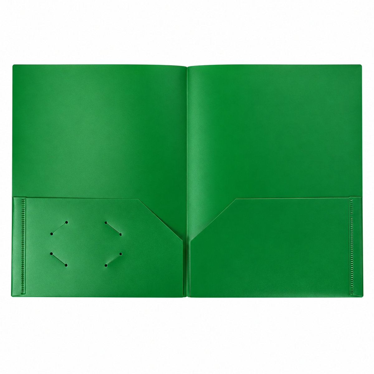 FOLDERS PLASTICOS C/BOLSILLOS VERDE