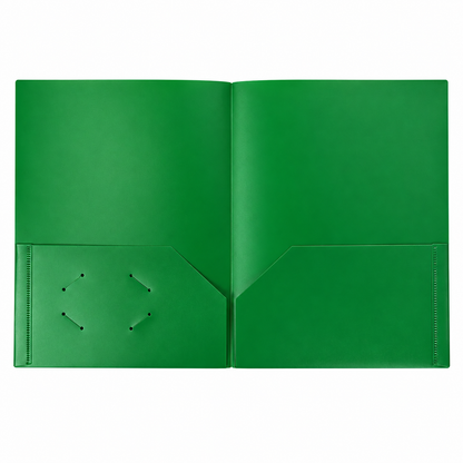 FOLDERS PLASTICOS C/BOLSILLOS VERDE