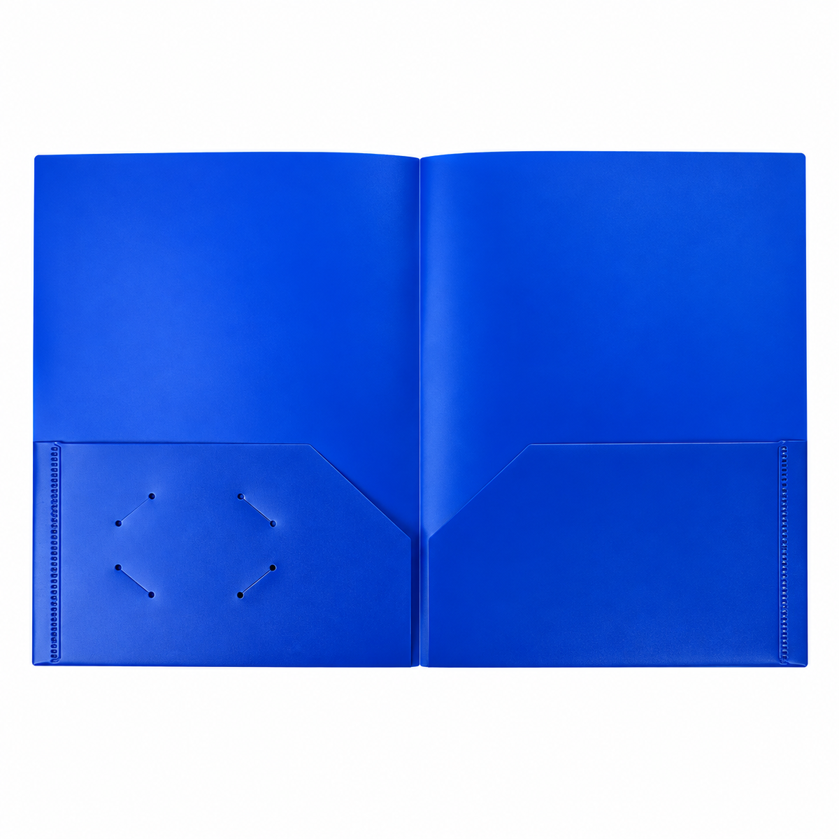 FOLDERS PLASTICOS C/BOLSILLOS AZUL