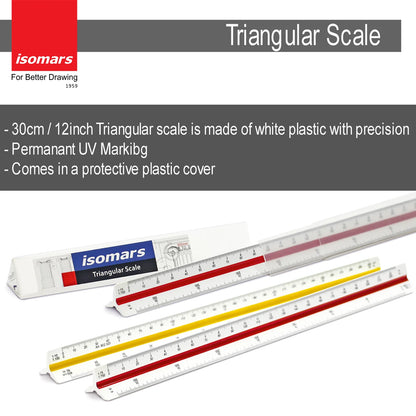 REGLA ESCALA TRIANGULAR (3/32+3/16,1+1/2,1/4+1/8,3+11/2)
