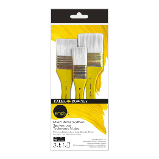 JUEGO DE BROCHAS SKYFLOW 3/1 SURTIDAS  BLISTER