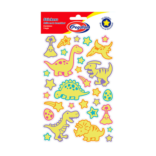 ETIQUETAS CON DISEÑO DINOSAURIOS KIDS LUMINICOS