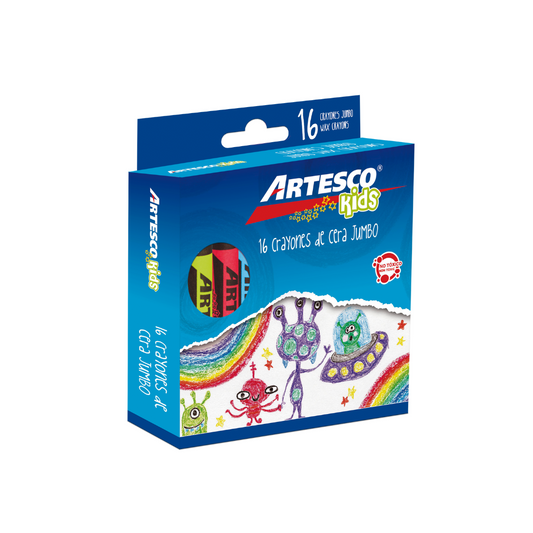 JUEGO CREYONES DE CERA JUMBO 16/1 (Artesco)