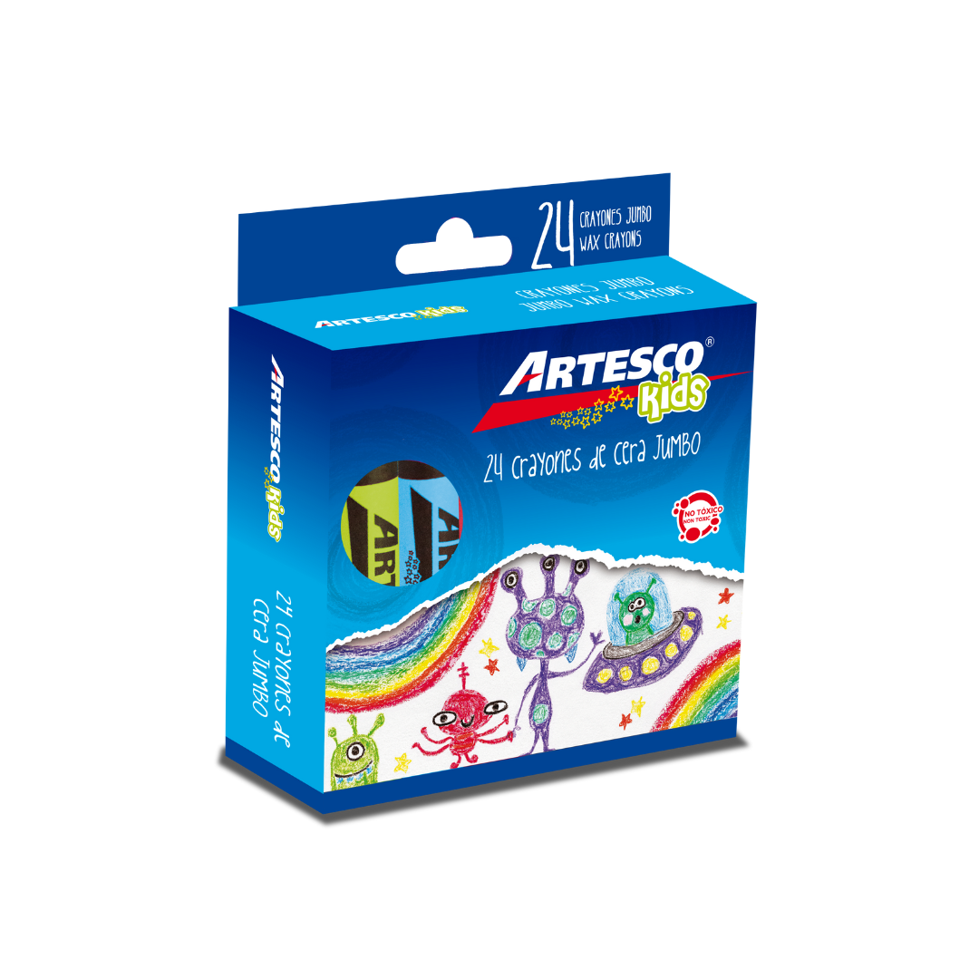 JUEGO CREYONES DE CERA JUMBO 24/1 (Artesco)