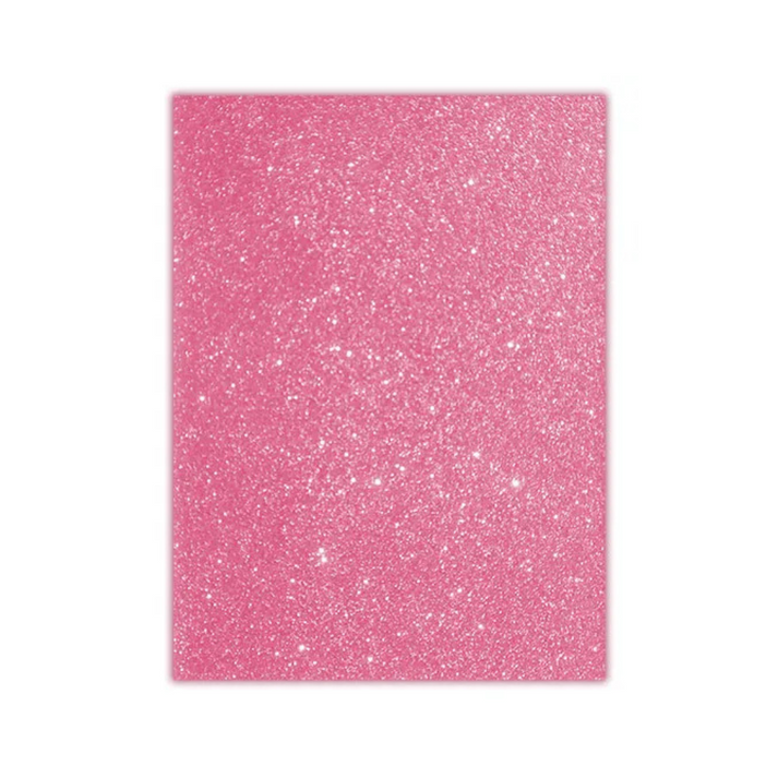 Foamy Escarchado con Brillo 9" x 12", Color rosado claro, 10 Hojas