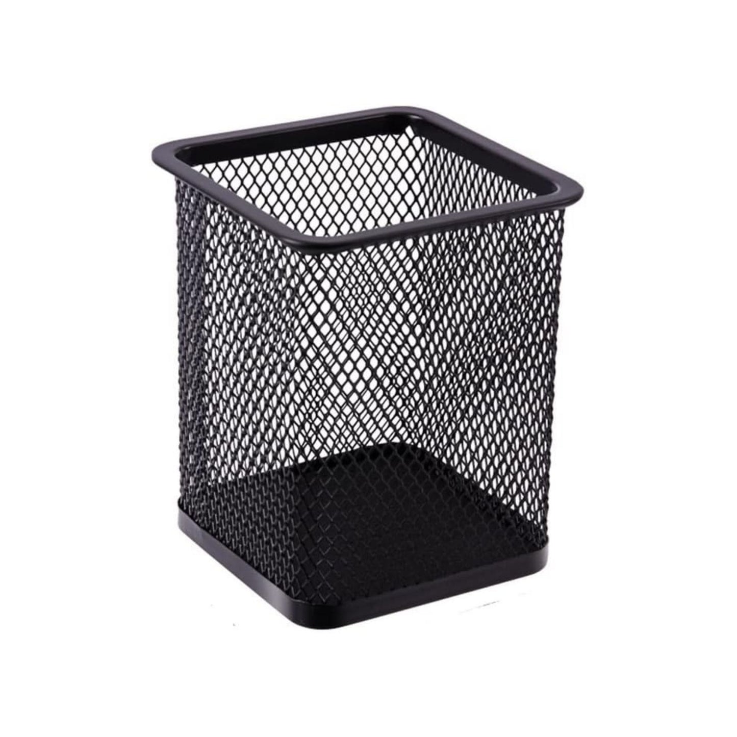 PORTALAPICES DE METAL CUADRADO NEGRO