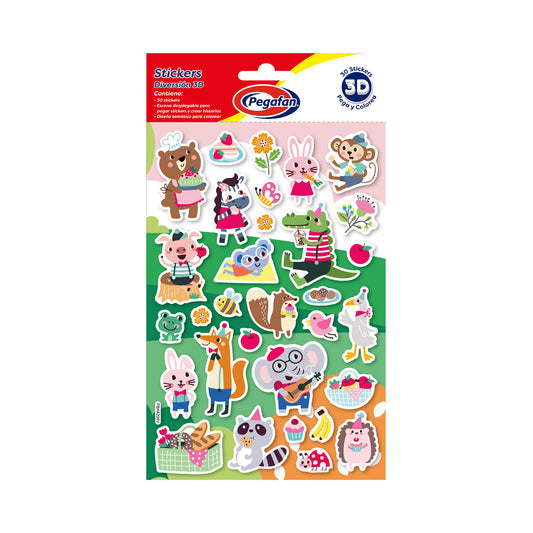 ETIQUETAS CON DISEÑO PICNIC ANIMALES