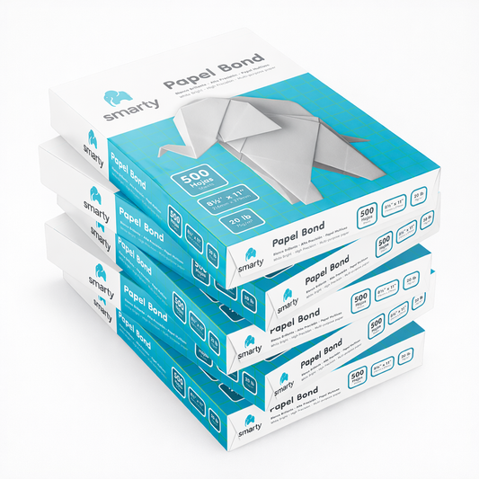 PAPEL BOND 20 (8.5 X 11) SMARTY 500/1  75grs