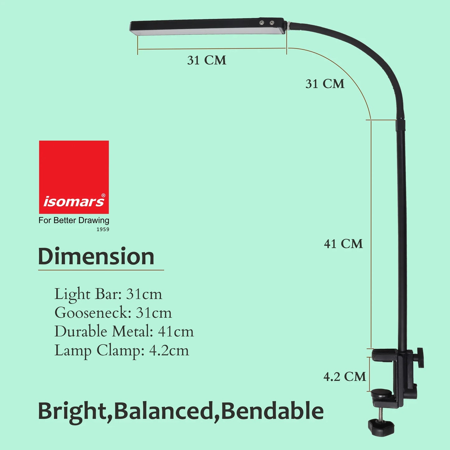 LAMPARA LED 12" 5 VOLTIO P/MESA DE DIBUJO