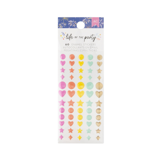 ETIQUETAS ADHESIVAS  LIFE ON PARTY ENAMEL DOTS