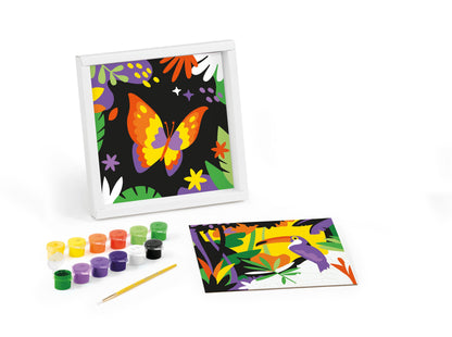JUEGOS CREATIVOS, PAINT E Y NUMBER JUNGLE PAROT/BUTTLERFLY