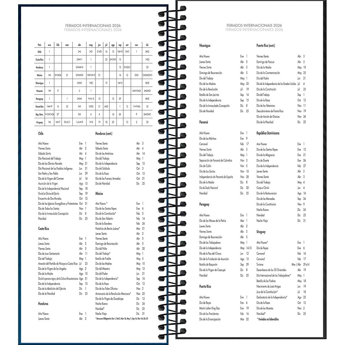 AGENDA DIARIA EN ESP. 2026 M8 COMERCIAL IDEALR