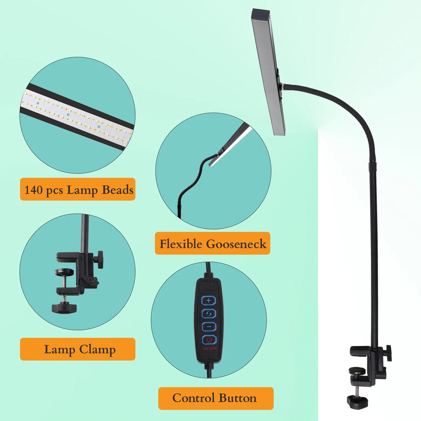 LAMPARA LED 24" P/MESA DE DIBUJO 5 VOLTIOS USB