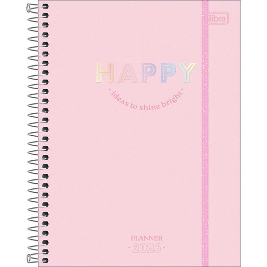 AGENDA DIARIA EN ESPIRAL 2026 PLANNER HAPPY M7