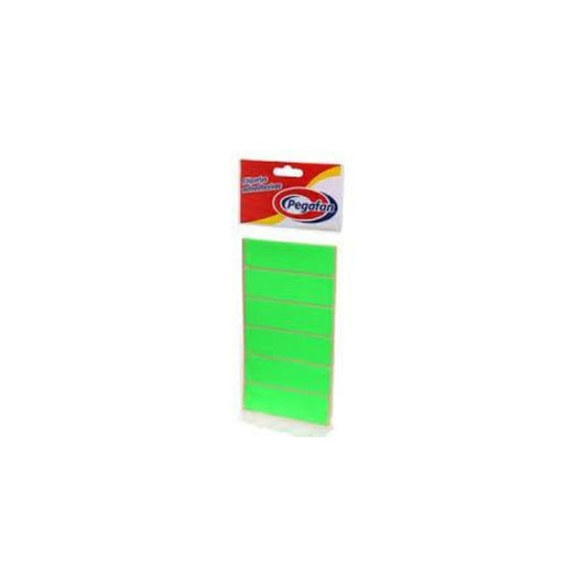 ETIQUETAS (1 X 3) FLUO VERDE 100/1 (23.5x76mm)