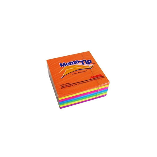 NOTAS ADHESIVAS (3 X 3) EN CUBO  #54 NEON