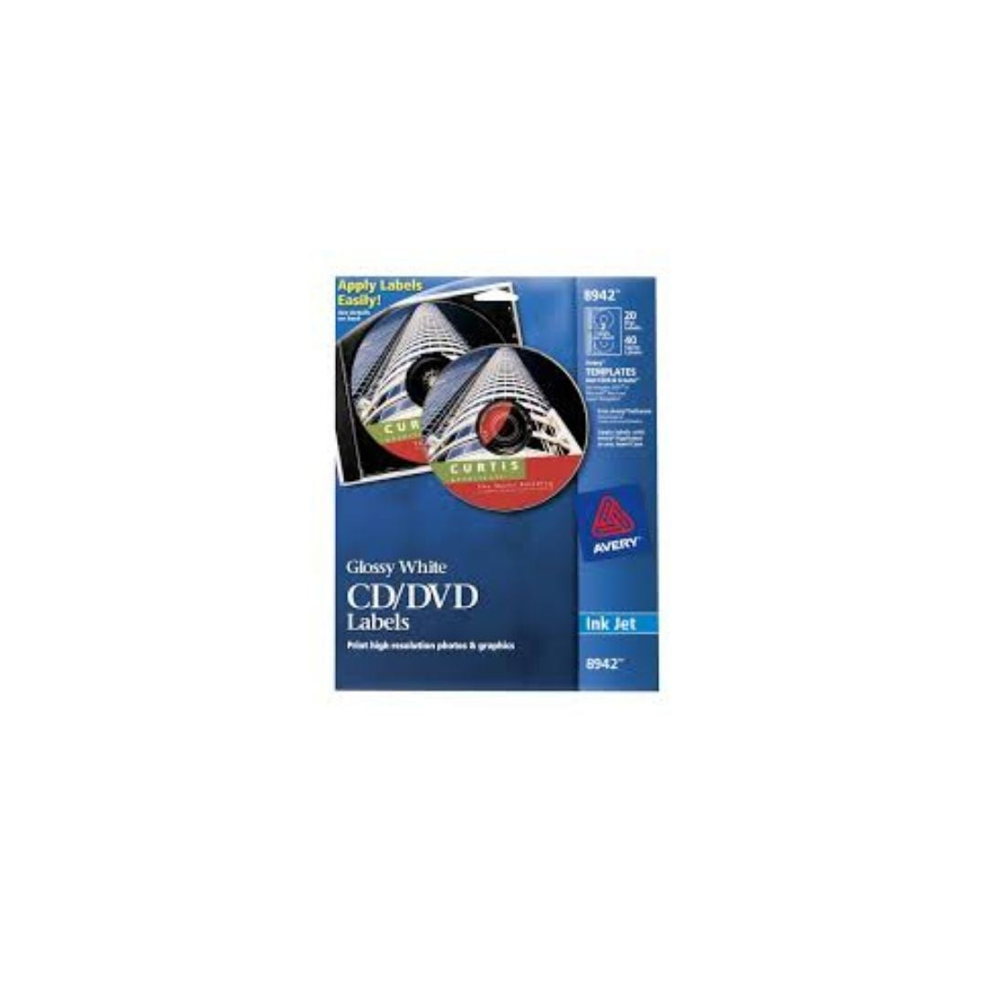 ETIQUETAS P/INKJET CD/DVD GLOSSY